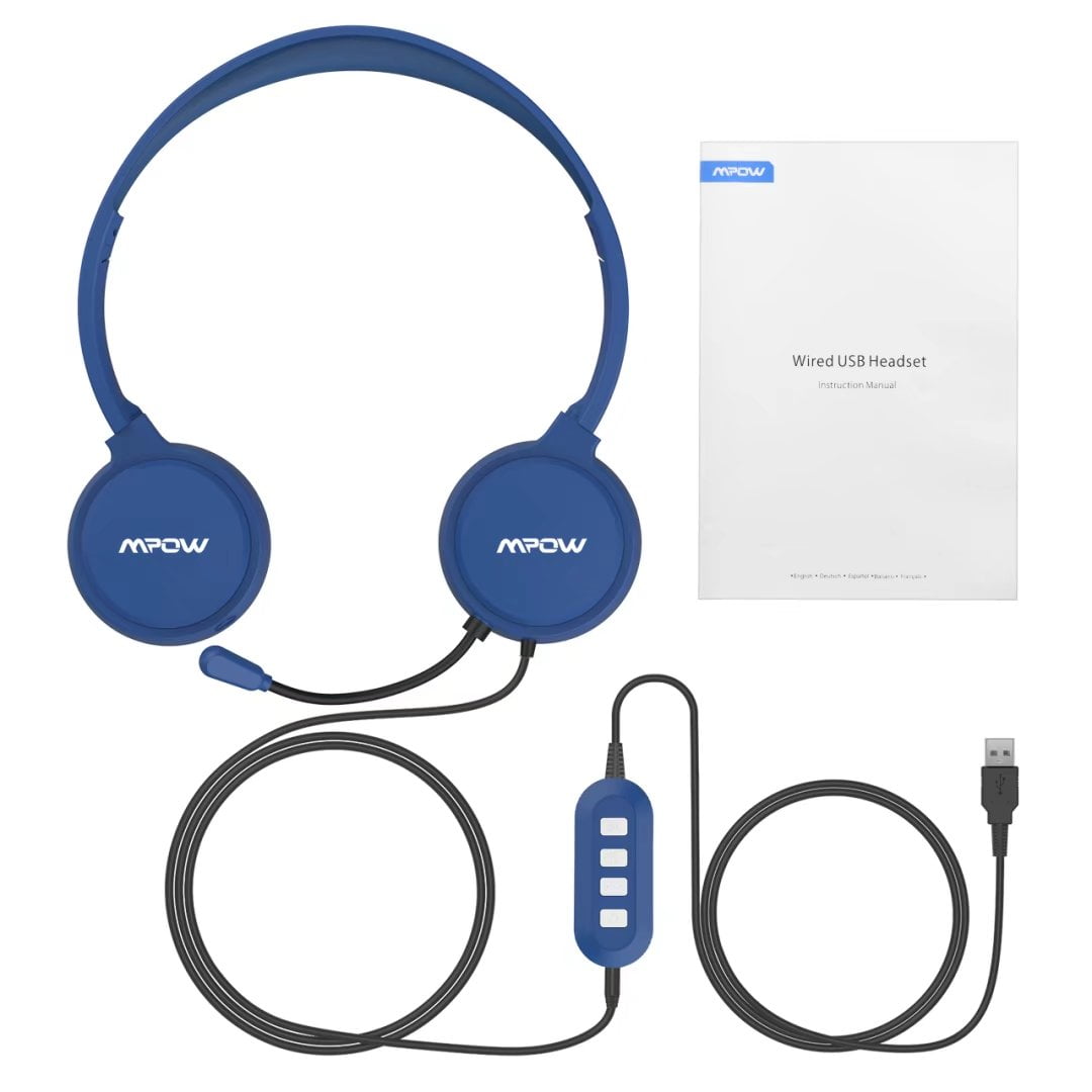 wired computer headset mpow
