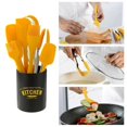 thumbnail image 1 of Espátulas de silicona 9 piezas Espátulas resistentes al calor Raspadores de masa Sin BPA Utensilios de cocina antiadherentes Juego de espátulas de goma Juego de núcleo de acero inoxidable antiadherente con ganchos 9 S para cocinar y hornear, 1 of 8