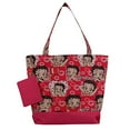 thumbnail image 2 of Betty Boop Tote Bag Fashion Shoulder Bag (Fuchsia Pink), 2 of 4