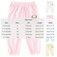 thumbnail image 4 of SROBPTY Toddler Girls Pants Solid Elastic Waist Straight Leg Breathable Casual Trousers for 1-3Y, 4 of 5
