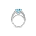 thumbnail image 2 of Large 7.40 Carat (Ctw) Swiss Blue Topaz Ring in Sterling Silver, 2 of 5