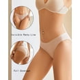 thumbnail image 3 of Finetoo Seamless Underwear for Women No Show Hipster Bikini Panties Low Rise Cheeky Breathable Soft Invisible Briefs XS-XL 5 Pack, 3 of 5