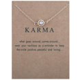 thumbnail image 3 of Circle Crystal Clavicle Chain Card Necklace Personalized Jewelry Gift Holiday Necklace, 3 of 9