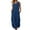Navy dress, variant on Women's Maxi Loose Dress Floral Printed Boho Summer Sale V Neck Sundress for Girls Elegant Comfy Leisure Retro Holiday Sleeveless Black