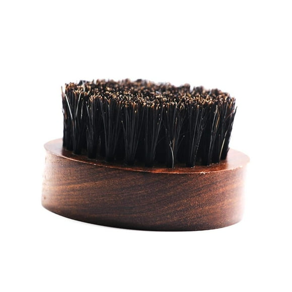 Cepillo para barba de bolsillo para hombre - Mango redondo de madera con cepillo natural Hair Perfect Colcomx Cepillo de barba para hombres