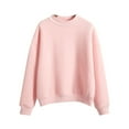 thumbnail image 3 of Charmgo Women's Mock Neck Long Sleeve Solid Color Sweatshirt Cut Edge Cotton Thermal Top Fashion Jumper Turtleneck Sweater Women, Pink Sweatshirt for Women M, 3 of 3