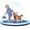 Blue&blue, variant on Non-Slip Splash Pad for Kids and Dog, Thicken Sprinkler Pool Summer Outdoor Water Toys - Fun Backyard Fountain Play Mat for Baby Girls Boys Children or Pet Dog (85 * 85 inch, Blue&Blue)