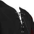 thumbnail image 4 of Kakii Men's Victorian Inspired Blouse, Long Sleeve Shirt with Ruffled Cuffs and Lace-Up Detail, Gothic Peasant Top for Festival or Party, 4 of 4