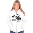 thumbnail image 5 of Funny Meese Moose Animal Humor Zip Up Hoodie Men's Women's Brisco Brands L, 5 of 6