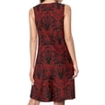 thumbnail image 2 of Black and red gorgeous pattern Spring Summer Dresses for Women Fashion T-shirt Dress Casual Sleeveless Loose Sundress with Pockets, 2 of 5