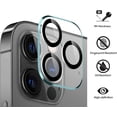 thumbnail image 2 of IBAOLE IBAOLE Protecteur d'Objectif pour iPhone 12 Pro Max [Anti-Rayures] iPhone 12 Pro Max Protecteur IBAOLE Verre Trempé [Ultra Clair] Étui d'Objectif iPhone 12 Pro Max (2 Pcs-Noir) 2 Pcs-Noir, 2 of 7