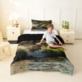 thumbnail image 4 of Erosebridal Rustic Capybara Kids Twin Comforter Sets, Jungle Roment Animals Bedding Set, 2pcs, 4 of 6