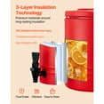 thumbnail image 4 of KFFKFF Insulated Beverage Dispenser, 3 Gal/11.4L Thermal Hot and Cold Drink Server Dispenser with Spigot, Food-Grade Cooler Jug with 304 Stainless Steel Interior, 4 of 9