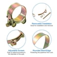 thumbnail image 3 of Unique Bargains 4Pack T-Bolt Hose Clamps, 44-47mm/1.73'-1.85' ID Range, Iron Radiator Hose Clamp Intake Clamp, 3 of 4