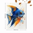thumbnail image 3 of Qisvanset Framed Canvas Wall Art 12x16 Inch Blue Angel Fish Tropical Ocean Coastal Wall Decor, 3 of 5