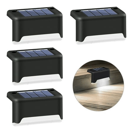 

4pcs Garden Led Practical Pathway Porch Outdoor ABS Solar Deck Light