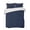 Blue, variant on Quilts Queen Size Bedding Set, Solid Black Lightweight Quilted Comforter, Retro Minimalism Abstract Denim Texture Soft Reversible Bedspread Coverlet with Pillow Covers for All Season, 90" x 96"