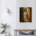 thumbnail image 3 of Nawypu Jesus Christ Knocking At The Door Canvas Poster Modern Aesthetic Picture Wall Art Home Office Decoration Painting Holiday Gift Framed, 3 of 4