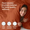 thumbnail image 4 of CGK Linens 3-Piece Premium Duvet Cover Set - Queen Size Soft Comforter Cover With Zipper & Matching Pillowcases, Terracotta, 4 of 7