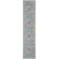 thumbnail image 1 of homeroots home decor 385330 2’ x 10’ Light Blue Distressed Medallion Runner Rug, 1 of 1