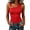 Red30, variant on Womens Workout Tops Asymmetrical One‑Shoulder O‑Ring Ribbed Knit Tank Top, Slim‑Fit Sleeveless Camisole, Edgy Street‑Chic Casual Everyday‑Wear Blouse Womens Tops Dressy Casual