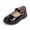 Black, variant on Rexoro Girls Mary Janes Dress Shoes Faux Patent Leather Hook Loop Toddler Flats for Wedding Party
