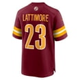 thumbnail image 3 of Men's Nike Marshon Lattimore  Burgundy Washington Commanders  Game Jersey, 3 of 3