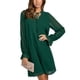 thumbnail image 4 of SAYOO - Mini vestido de manga larga con volantes de malla transparente para mujer, informal, con cuello en V, ahuecado, línea A, vestidos cortos fluidos SAYOO  Moda, 4 of 9