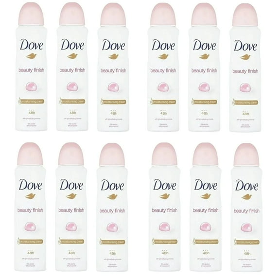 12 Packs Of Dove Beauty Finish Anti Perspirant Deodorant Spray 150 Ml