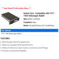 thumbnail image 2 of Heater Core - Compatible with 1977 - 1984 Volkswagen Rabbit 1978 1979 1980 1981 1982 1983, 2 of 2