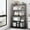 Ink Black, variant on LEDREM 5-Tier Metal Storage Rack with X-Frame Sides, Heavy-Duty Wire Shelving Unit, Deep Organizer for Entryway Kitchen Bathroom Living Room, Industrial Ink Black