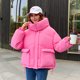 thumbnail image 4 of Parkas cortas gruesas y cálidas de invierno para mujer, abrigos de bolsillo grande a la moda, chaquetas elegantes de algodón con cremallera para mujer, 4 of 4