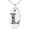 Silver, variant on Stainless Steel Letter L Initial Dotted Monogram Engraved Small Oval Charm Pendant Necklace