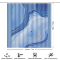 thumbnail image 2 of Blue Marble Gold Vein Art-4 Shower Curtain Sets Non-Slip Rugs Bath Mat Toilet Cover U Shaped Mat 4 Pcs, 2 of 8