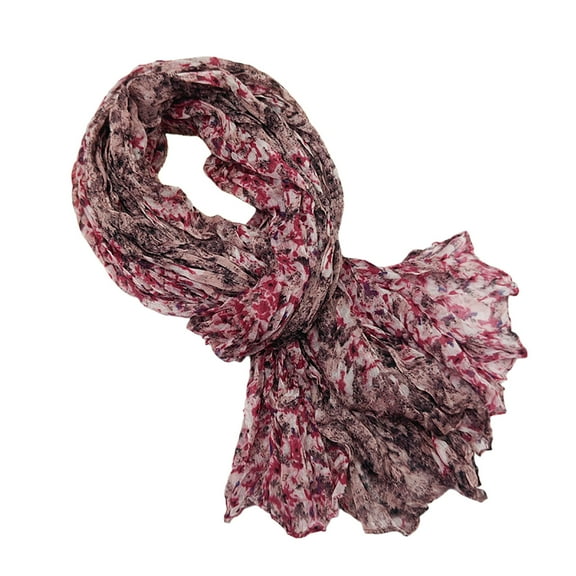 Kvture Women's Gradient Color Linen ScarfS Color Block Fall Scarf Long Neck Wraps Shawl Scarf Gift for Women Pink Shawl Free Size