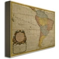 thumbnail image 2 of Trademark Art 'Map of South America, 1700' Canvas Art by Guillaume Delisle, 2 of 2
