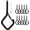 Black, variant on TT-20PCS Screw In Hooks Light Hooks Heavy Duty Hook Screws Hanger Hooks Eye Hooks Screw Hooks For Hanging Cup Hooks Utility Hooks Christmas Light Hooks Plant Hanger Hook Garland Hooks2.2Inches Sliver