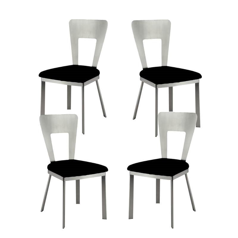 (Set of 4) Metal Black Dining Chairs - Walmart.com