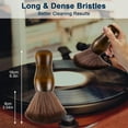 thumbnail image 4 of Cepillo limpiador de discos - Cepillo limpiador de discos de audio - Cepillo de limpieza de polvo antiestático - Cepillo suave de madera, 4 of 5