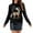 Black, variant on Women's Christmas Deer Embroidered Cute Knit Sweater for Holiday Parties and Festive Casual Wear,Red,S