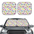 thumbnail image 2 of Balery 2 Piece Doodle Fruits Car Windshield Sun Shade|Foldable Front Windshield Shade for Car Front Window for Most Sedans SUV Truck-Small, 2 of 7