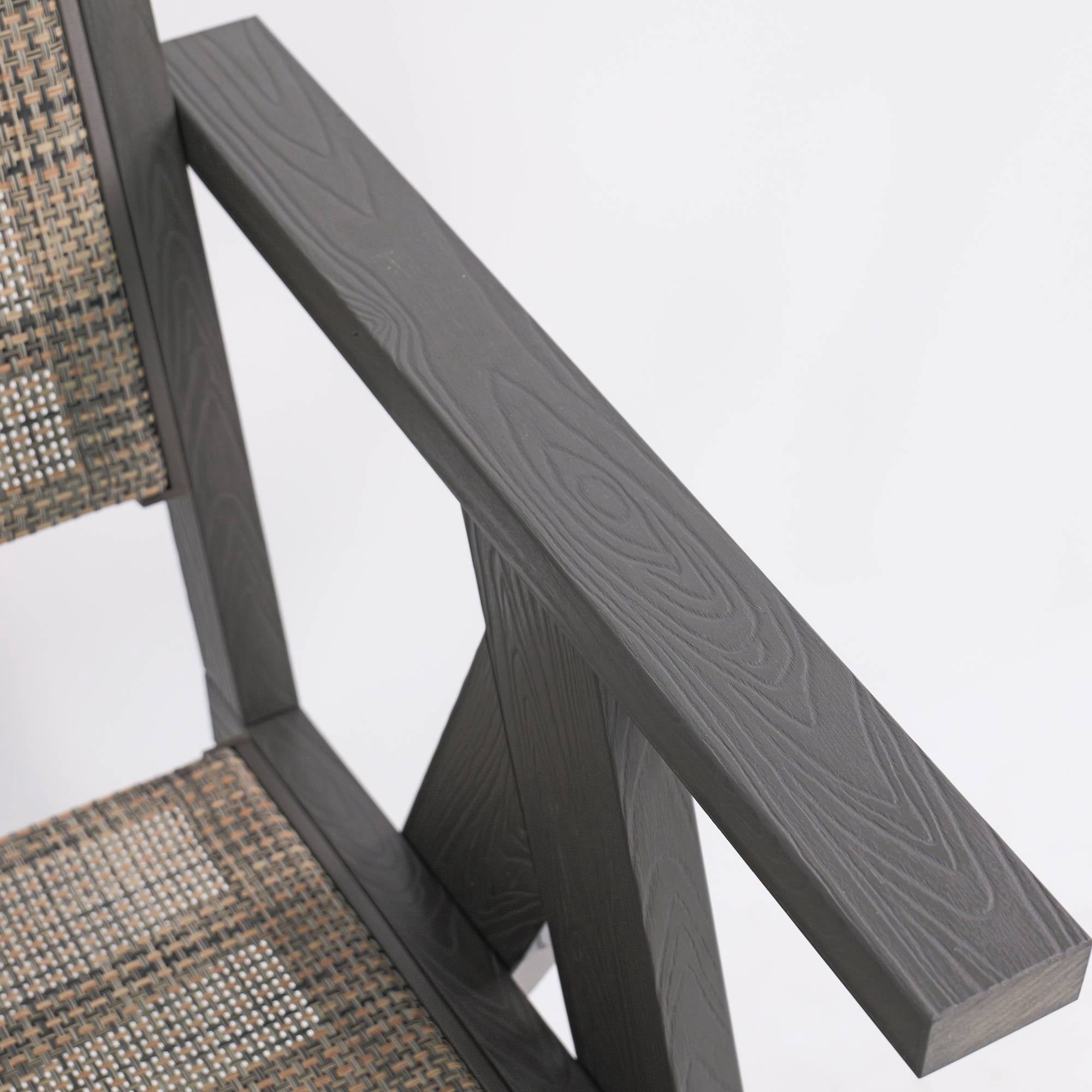 Universal Outdoor Dining Chair, Practical Leisure Chair for Patio Table Gathering Weekend Barbecue Family Meal, Brown