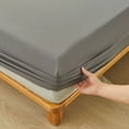 Brushed Mattress Cover Double/Queen Size Solid Color Fitted Sheet For