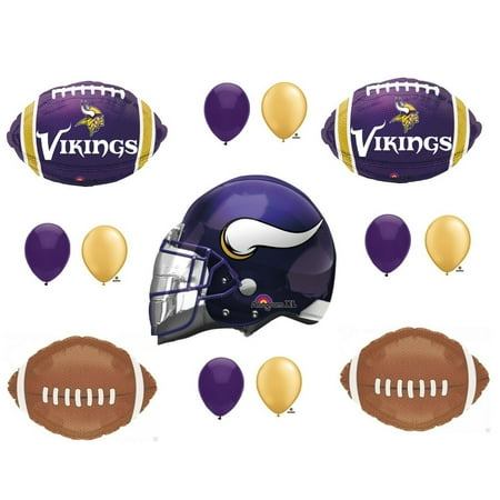 Vikings Football 13 PIECES! Birthday Party Balloons Decoration Supplies by Party