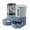 C, variant on 2 Pack Automatic Cat Feeder and Water Dispenser Set, Gravity Food Feeder and Waterer with Pet Bowl for Small Medium Kitten Puppy Pets, Large Capacity Indoor Outdoor Use