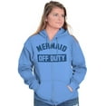 thumbnail image 3 of Mermaid Off Duty Cute Beach Lovers Zip Hoodie Sweatshirt Women Brisco Brands L, 3 of 6