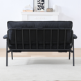 thumbnail image 5 of 53-inch Minimalist-Style Double-Seater Upholstered Sofa, with Tufted Design, Black, 5 of 5