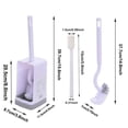 thumbnail image 2 of Escobilla para inodoro Marbrasse, diseño curvo con soporte, 1 paquete, 2 of 7