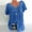 #2-Blue, variant on Womens Plus Size Tops,Womens Blouses,Women Plus Size Short Sleeves V-Neck Print Blouse Pullover Tops Shirt Shirt