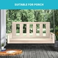 thumbnail image 6 of MUZZ Loveseat Outdoor Wood Swing,Garden Swings with for Adults Kids, Large Tree Swing for Yard Patio Porch Garden, Hanging Bench Chair Furniture for Deck, 700LBS Weight Capacity(Normal/Natural), 6 of 9